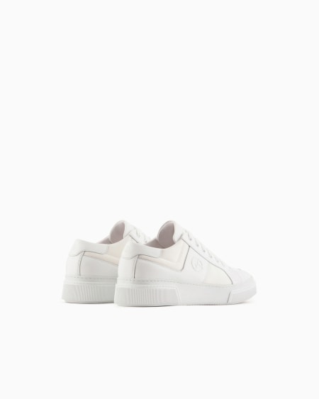 A|x Armani Exchange Leather And Fabric Sneakers