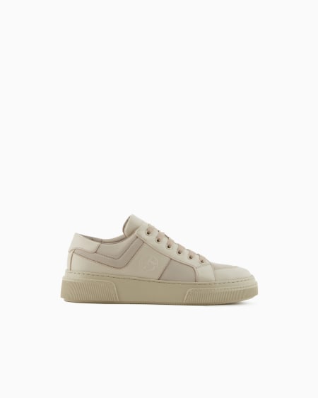 a|x armani exchange Leather and fabric sneakers
