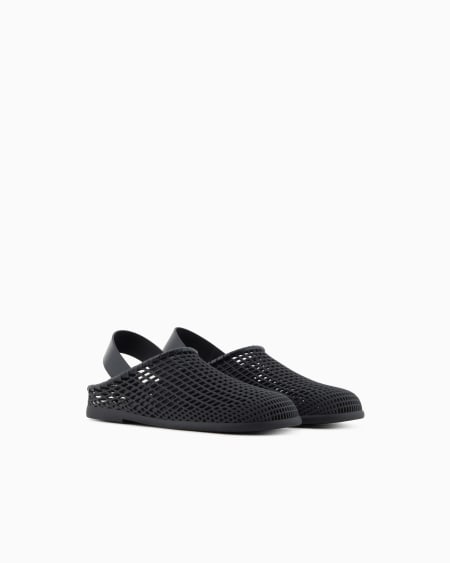 A|x Armani Exchange Leather And Rubber Sandals