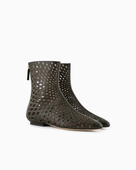 A|x Armani Exchange Leather Ankle Boots