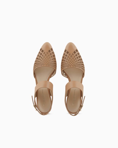 A|x Armani Exchange Leather Ballerinas