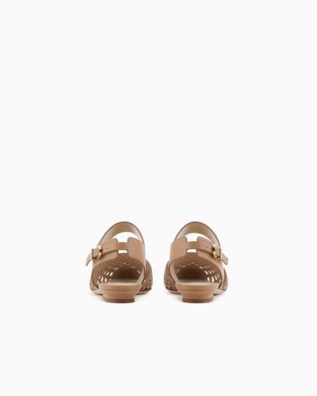 A|x Armani Exchange Leather Ballerinas