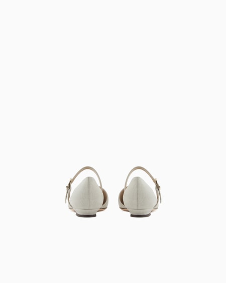 A|x Armani Exchange Leather Ballerinas With Strap