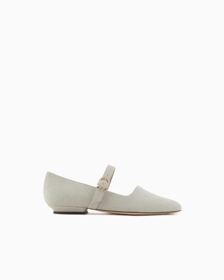 a|x armani exchange Leather ballerinas with strap