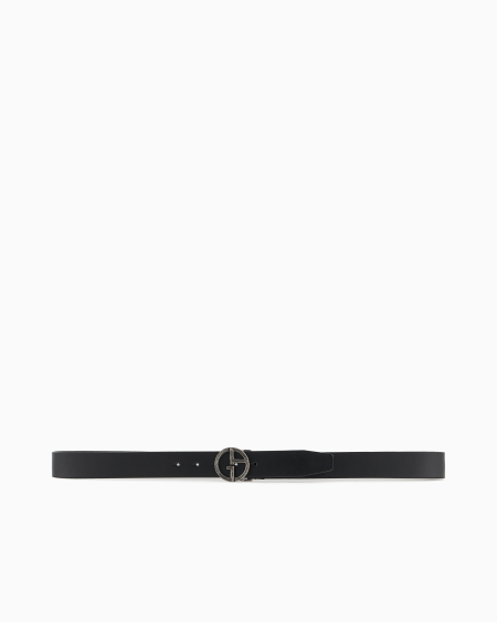 A|x Armani Exchange Leather Belt With GA Logo