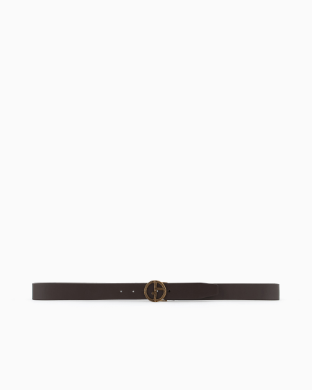 A|x Armani Exchange Leather Belt With GA Logo