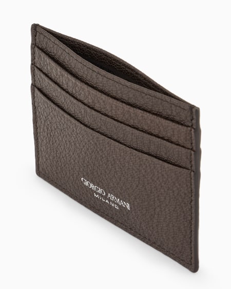 A|x Armani Exchange Leather Card Holder