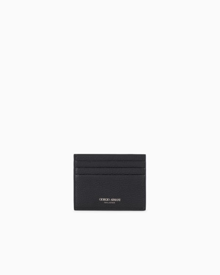 a|x armani exchange Leather card holder