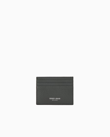 a|x armani exchange Leather card holder