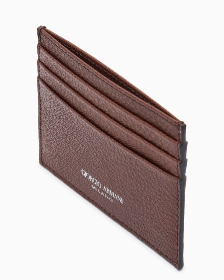 A|x Armani Exchange Leather Card Holder