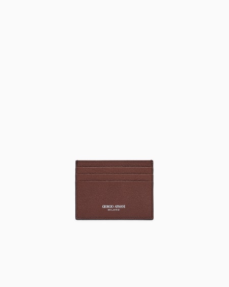 a|x armani exchange Leather card holder