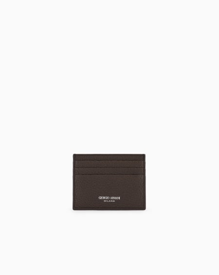 a|x armani exchange Leather card holder