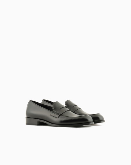 A|x Armani Exchange Leather Loafers