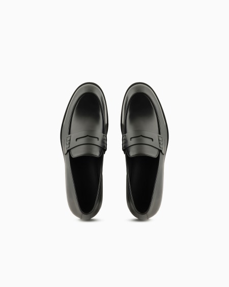 A|x Armani Exchange Leather Loafers