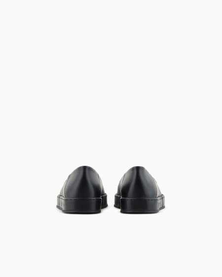 A|x Armani Exchange Leather Loafers
