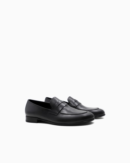 A|x Armani Exchange Leather Loafers