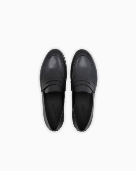 A|x Armani Exchange Leather Loafers