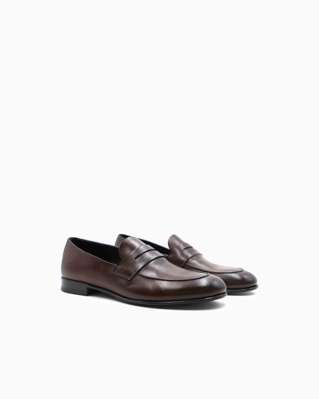A|x Armani Exchange Leather Loafers