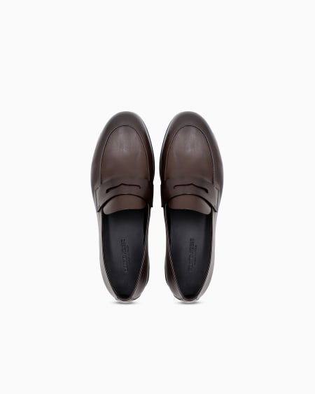 A|x Armani Exchange Leather Loafers