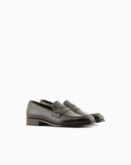 A|x Armani Exchange Leather Loafers