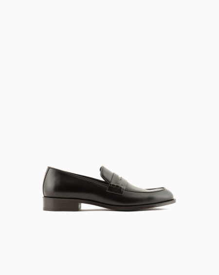 A|x Armani Exchange Leather Loafers
