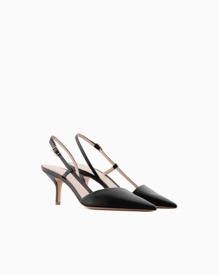 A|x Armani Exchange Leather Slingbacks