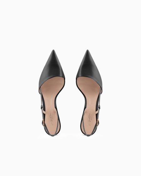 A|x Armani Exchange Leather Slingbacks