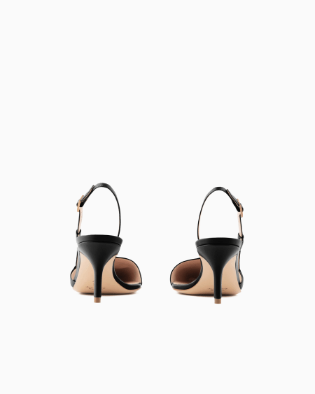 A|x Armani Exchange Leather Slingbacks