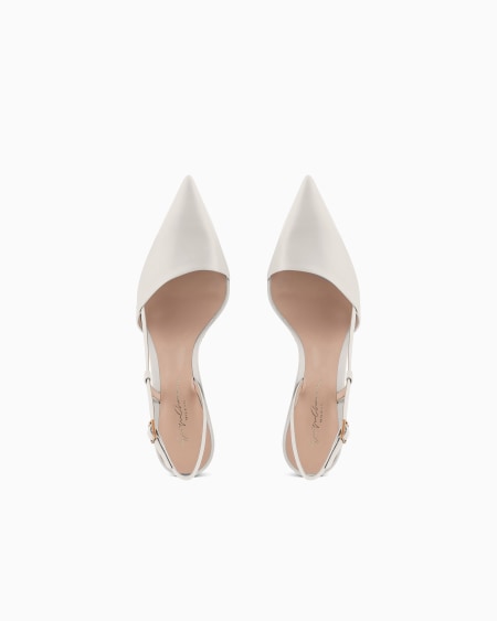 A|x Armani Exchange Leather Slingbacks