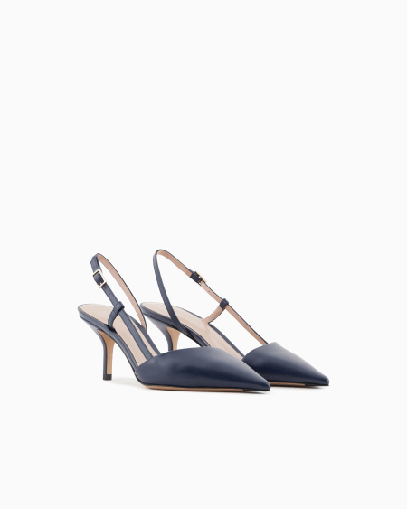 A|x Armani Exchange Leather Slingbacks