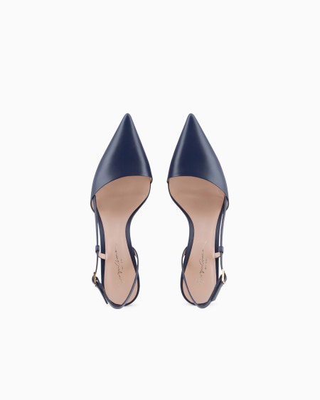 A|x Armani Exchange Leather Slingbacks