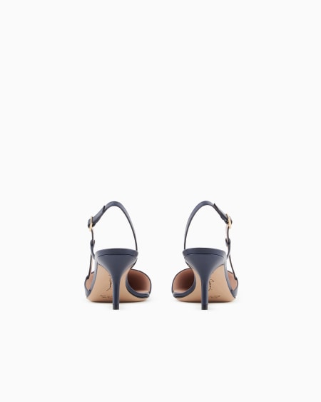 A|x Armani Exchange Leather Slingbacks