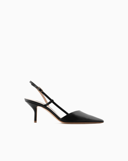 a|x armani exchange Leather slingbacks