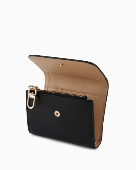 A|x Armani Exchange Leather Trifold Wallet