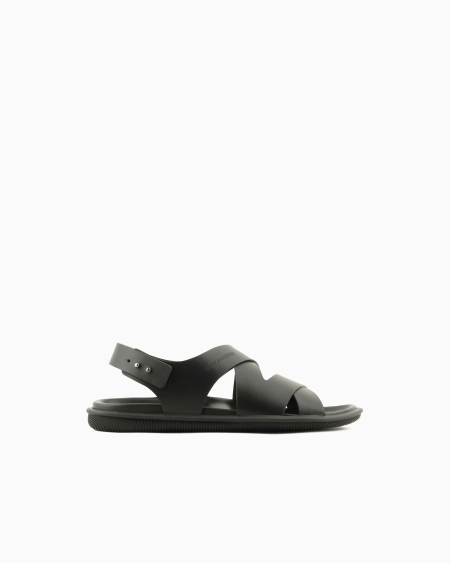 a|x armani exchange Leather woven sandals