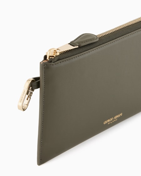 A|x Armani Exchange Leather Wrap-around Zip Wallet