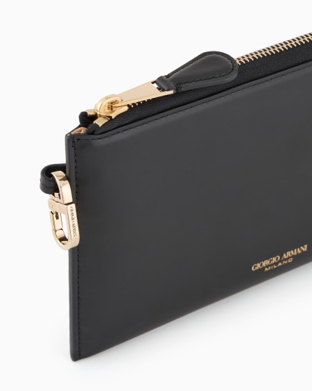 A|x Armani Exchange Leather Wrap-around Zip Wallet