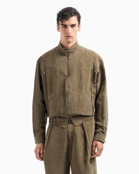 A|x Armani Exchange Linen And Lyocell Blouson