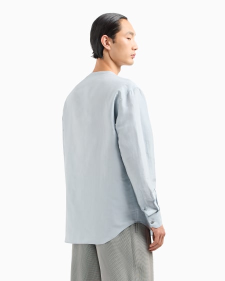 A|x Armani Exchange Linen And Silk Polo Shirt