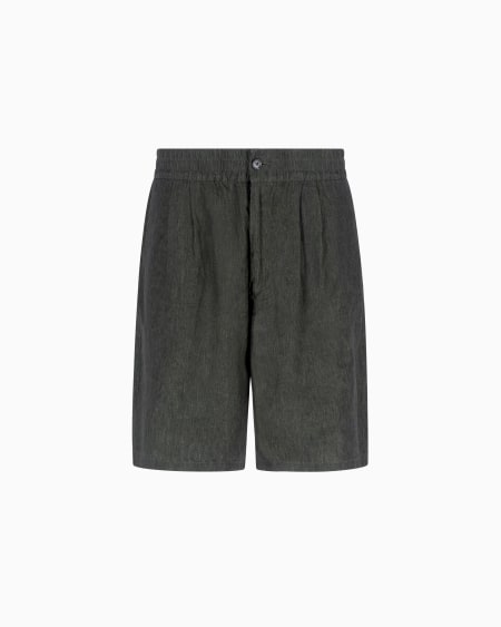 a|x armani exchange Linen bermuda shorts