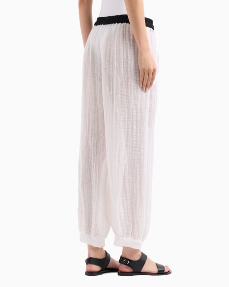 A|x Armani Exchange Linen Blend Mesh Trousers