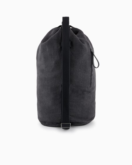 A|x Armani Exchange Linen Canvas Backpack