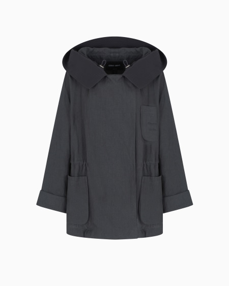 a|x armani exchange Linen hooded pea coat