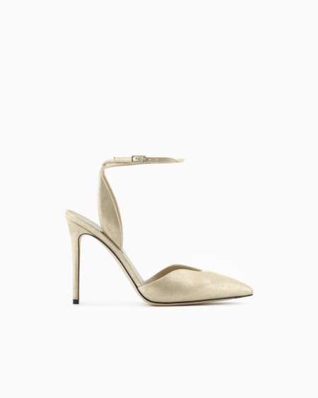 a|x armani exchange Liquid suede court shoes