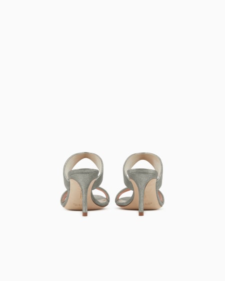 A|x Armani Exchange Liquid Suede Sandals With Heel