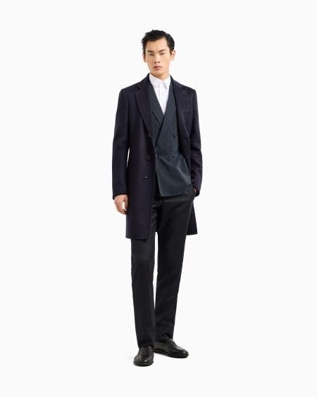 A|x Armani Exchange Long Cashmere Coat