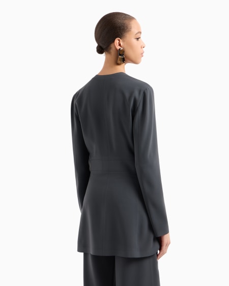 A|x Armani Exchange Long Jacket In Technical Cady