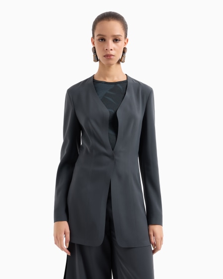 A|x Armani Exchange Long Jacket In Technical Cady