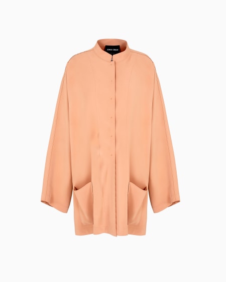 a|x armani exchange Long jacket in technical cady