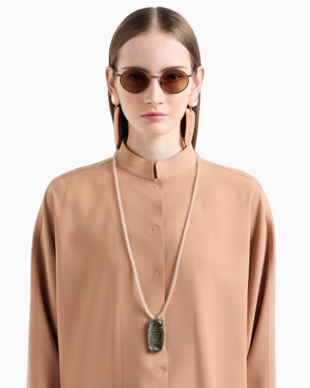 A|x Armani Exchange Long Necklace With Pendant